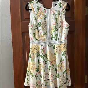 Disney Floral Kids Dress in Yellow and Pink